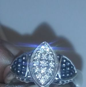 Lagos s/s pave' diamond ring
